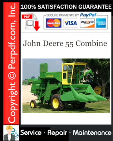 John Deere 55 Combine Service Repair Manual