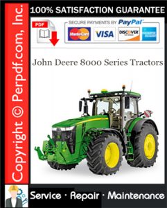 John Deere 8000 Series Tractors Service Repair Manual Download