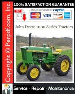 John Deere 1000 Series Tractors Service Repair Manual Download (SM2033)