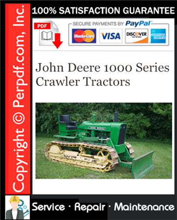 John Deere 1000 Series Crawler Tractors Service Repair Manual Download (SM2034)