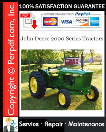 John Deere 2000 Series Tractors Service Repair Manual Download (SM2035)