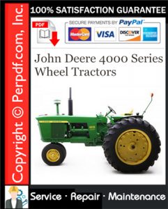 John Deere 4000 Series Wheel Tractors Service Repair Manual Download (SM2042)