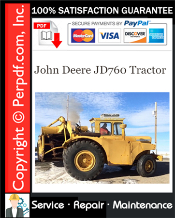 John Deere JD760 Tractor Service Repair Manual Download