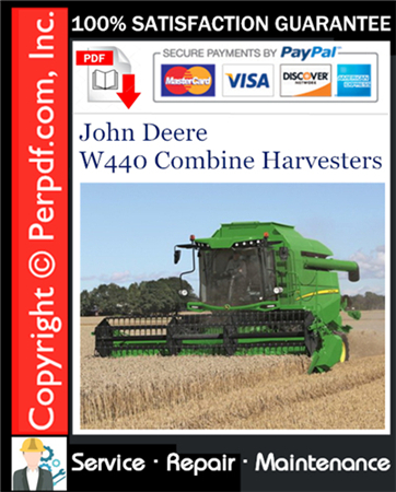 John Deere W440 Combine Harvesters Service Repair Manual Download