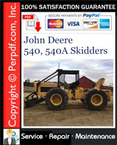 John Deere 540, 540A Skidders Service Repair Manual Download