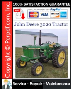 John Deere 3020 Tractor Service Repair Manual Download