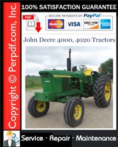 John Deere 4000, 4020 Tractors Service Repair Manual Download