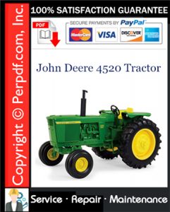 John Deere 4520 Tractor Service Repair Manual Download