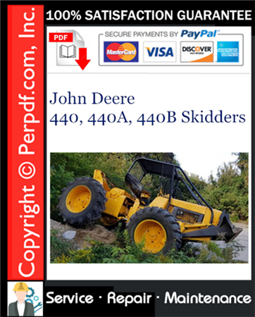 John Deere 440, 440A, 440B Skidders Service Repair Manual Download