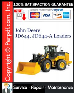 John Deere JD644, JD644-A Loaders Service Repair Manual Download