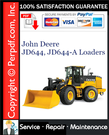 John Deere JD644, JD644-A Loaders Service Repair Manual Download