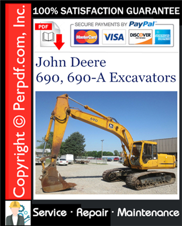 John Deere 690, 690-A Excavators Service Repair Manual Download