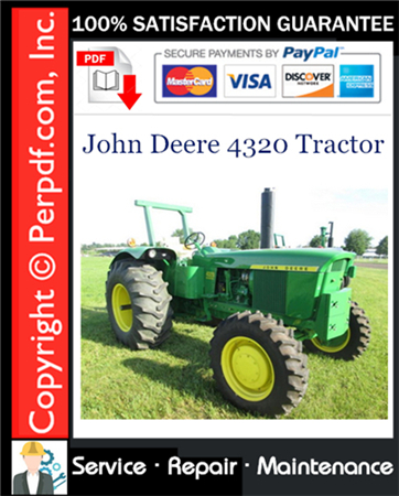 John Deere 4320 Tractor Service Repair Manual Download