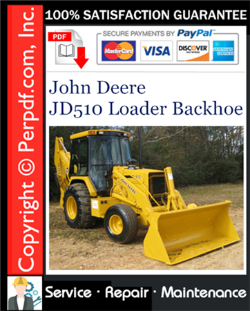 John Deere JD510 Loader Backhoe Service Repair Manual Download