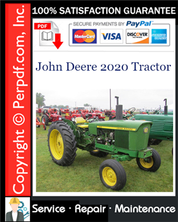 John Deere 2020 Tractor Service Repair Manual Download