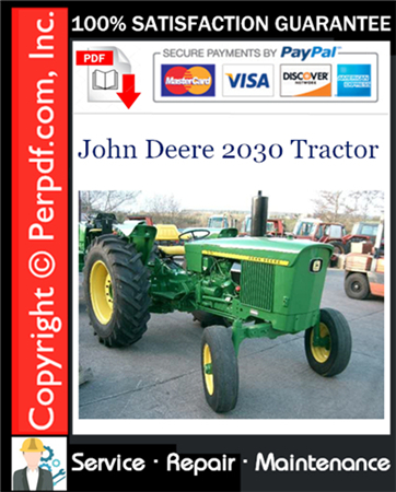 John Deere 2030 Tractor Service Repair Manual Download