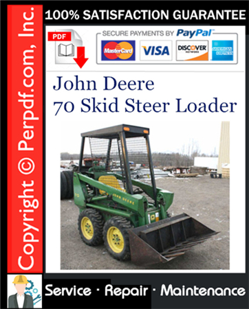 John Deere 70 Skid Steer Loader Service Repair Manual Download