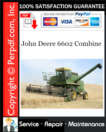 John Deere 6602 Combine Service Repair Manual Download