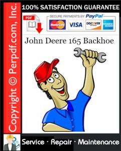 John Deere 165 Backhoe Service Repair Manual Download