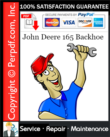 John Deere 165 Backhoe Service Repair Manual Download