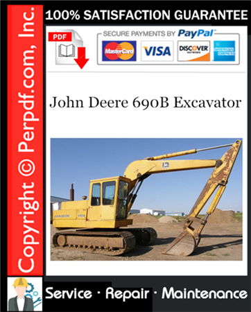 John Deere 690B Excavator Service Repair Manual Download