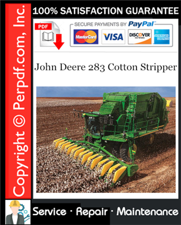 John Deere 283 Cotton Stripper Service Repair Manual Download