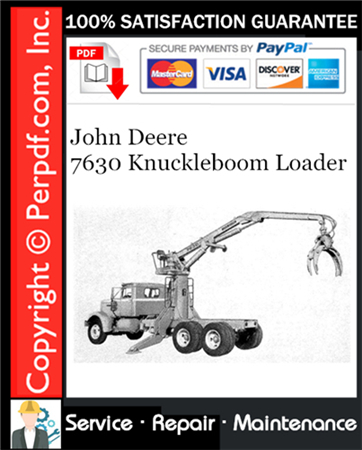 John Deere 7630 Knuckleboom Loader Service Repair Manual Download