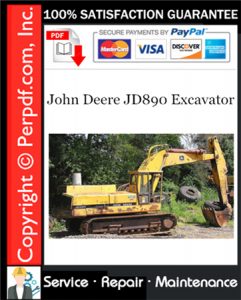 John Deere JD890 Excavator Service Repair Manual Download