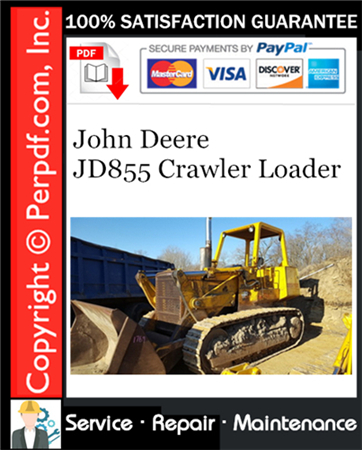 John Deere JD855 Crawler Loader Service Repair Manual Download