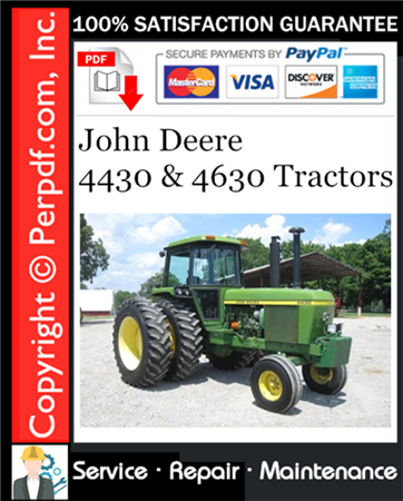 John Deere 4430 & 4630 Tractors Service Repair Manual Download