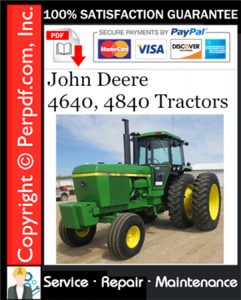 John Deere 4640, 4840 Tractors Service Repair Manual Download