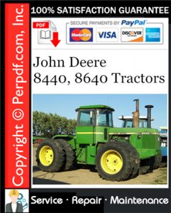 John Deere 8440, 8640 Tractors Repair Technical Manual Download