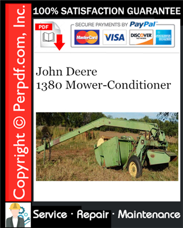 John Deere 1380 Mower-Conditioner Service Repair Manual Download