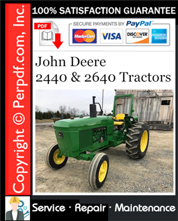 John Deere 2440 & 2640 Tractors Service Repair Manual Download