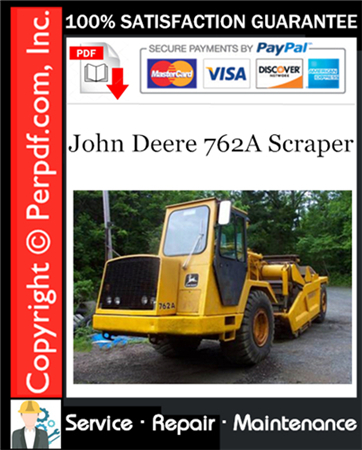 John Deere 762A Scraper Service Repair Manual Download