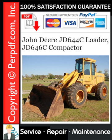 John Deere JD644C Loader, JD646C Compactor Service Repair Manual Download