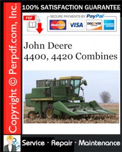 John Deere 4400, 4420 Combines Service Repair Manual Download