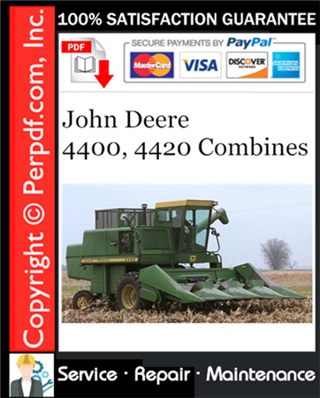 John Deere 4400, 4420 Combines Service Repair Manual Download