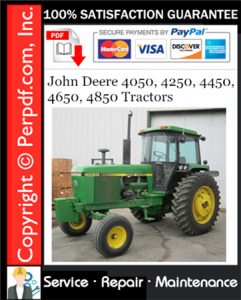 John Deere 4050, 4250, 4450, 4650, 4850 Tractors Service Repair Manual Download