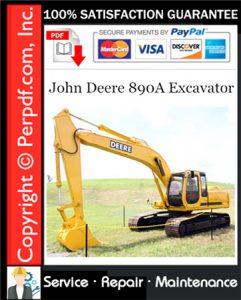 John Deere 890A Excavator Service Repair Manual Download