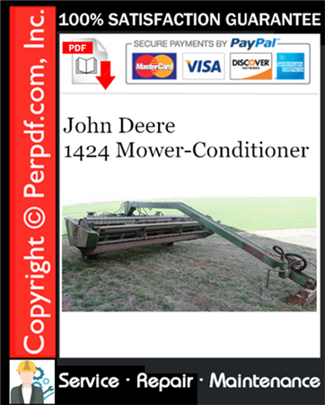 John Deere 1424 Mower-Conditioner Service Repair Manual Download