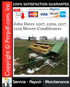 John Deere 1207, 1209, 1217, 1219 Mower-Conditioners Service Repair Manual Download