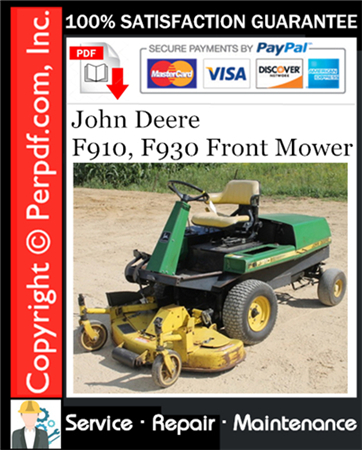 John Deere F910, F930 Front Mower Service Repair Manual Download