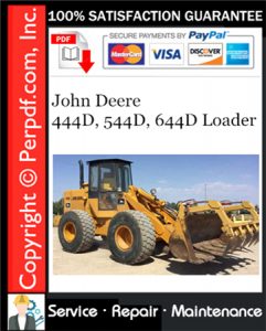 John Deere 444D, 544D, 644D Loader Repair Technical Manual Download