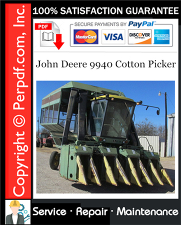 John Deere 9940 Cotton Picker Service Repair Manual Download