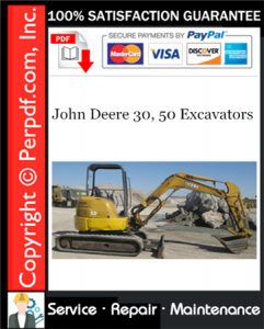 John Deere 30, 50 Excavators Service Repair Manual Download