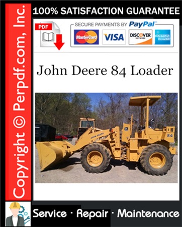 John Deere 84 Loader Repair Technical Manual Download