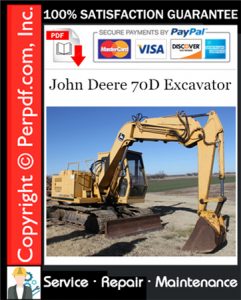 John Deere 70D Excavator Repair Technical Manual Download