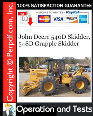 John Deere 540D Skidder, 548D Grapple Skidder Operation and Tests