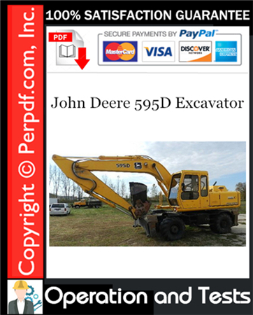 John Deere 595D Excavator Operation and Tests Technical Manual